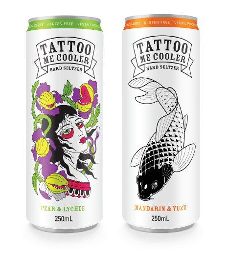 REFRESHING. Hard Seltzer - Tattoo Me Cooler Hard Seltzer Seltzer Cocktail can Tattoo Me cooler Tatoo me Cooler Pear and Lychee Lychee and Pear Vegan Vegan friendly Vegan friendly drinks Gluten free Gluten free drinks Gluten free alcohol Zero sugar drinks Zero sugar alcoholic drinks No sugar drinks No sugar alcoholic drinks Low calorie drinks Low calorie seltzer No carbs drinks Cool drinks Cool cans Cool design Cool flavours Mandarin and Yuzu Yuzu and Mandarin Mandarin Yuzu Pear and Lychee Lychee and Pear Lychee Pear Australian Seltzers Australian made seltzers Australian drinks Family owned seltzer Family owned drinks Cooler Tattoo stories Cool stories Party drinks Sustainable packaging Natural flavours Tattoo Tattoos RTD Ready to Drink